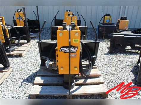 skid steer loader top type post driver|montana 750r post driver.